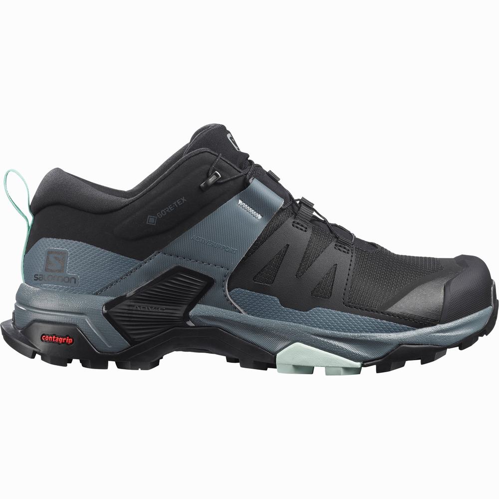 Salomon X Ultra 4 Gore-tex Yürüyüş Ayakkabısı Kadın Black/Blue | Türkiye-2851609