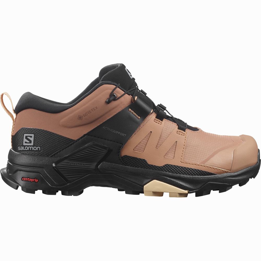 Salomon X Ultra 4 Gore-tex Yürüyüş Ayakkabısı Kadın Black/Cream | Türkiye-6281453