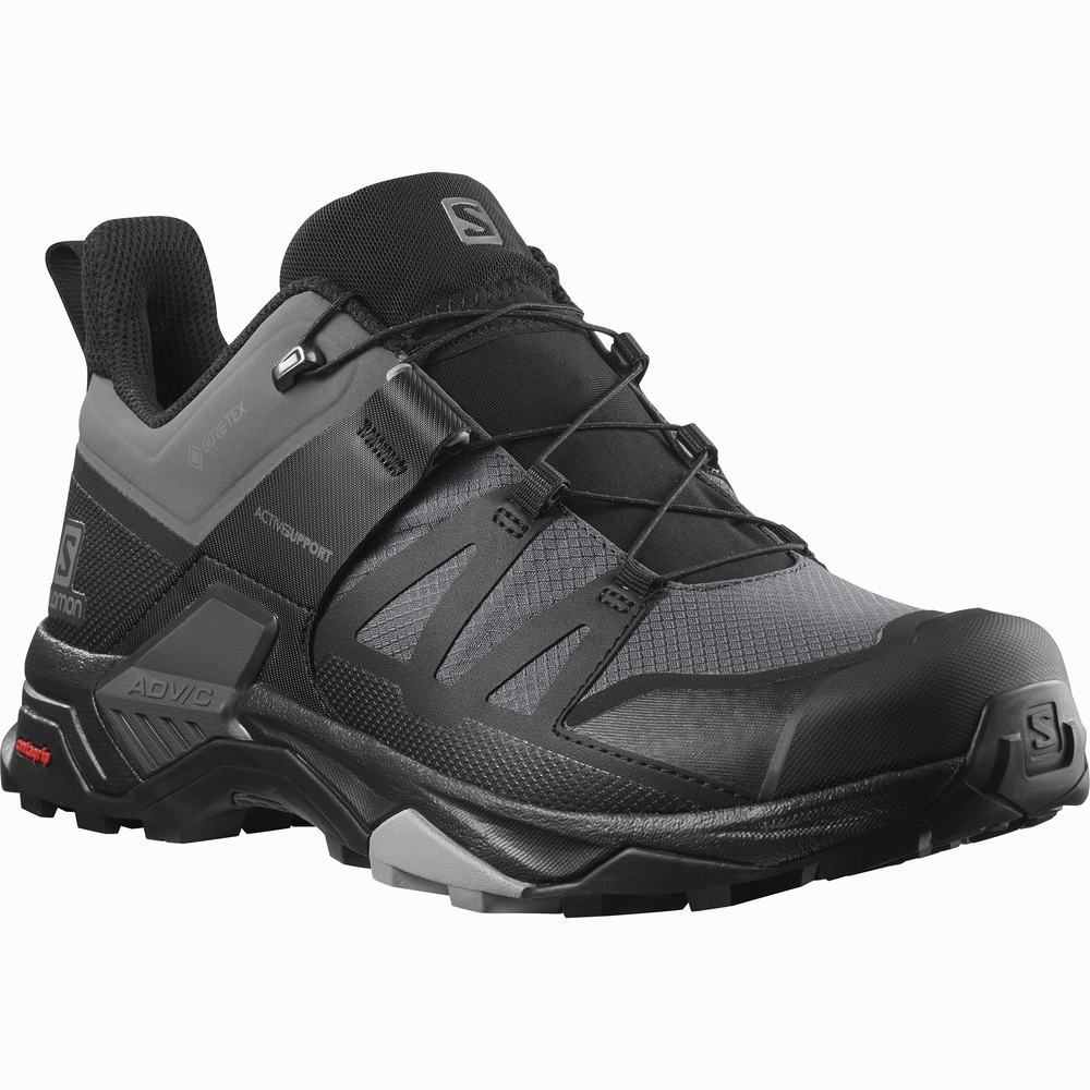 Salomon X Ultra 4 Gore-tex Yürüyüş Ayakkabısı Erkek Grey/Black | Türkiye-7316092