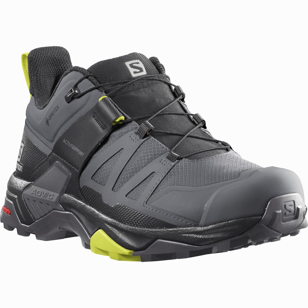 Salomon X Ultra 4 Gore-tex Yürüyüş Ayakkabısı Erkek Grey/Black/Rose | Türkiye-9083416