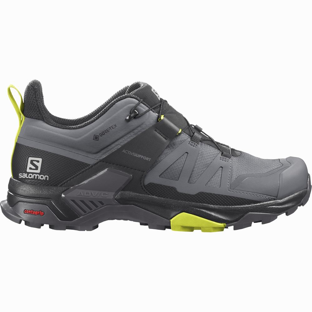 Salomon X Ultra 4 Gore-tex Yürüyüş Ayakkabısı Erkek Grey/Black/Rose | Türkiye-9083416