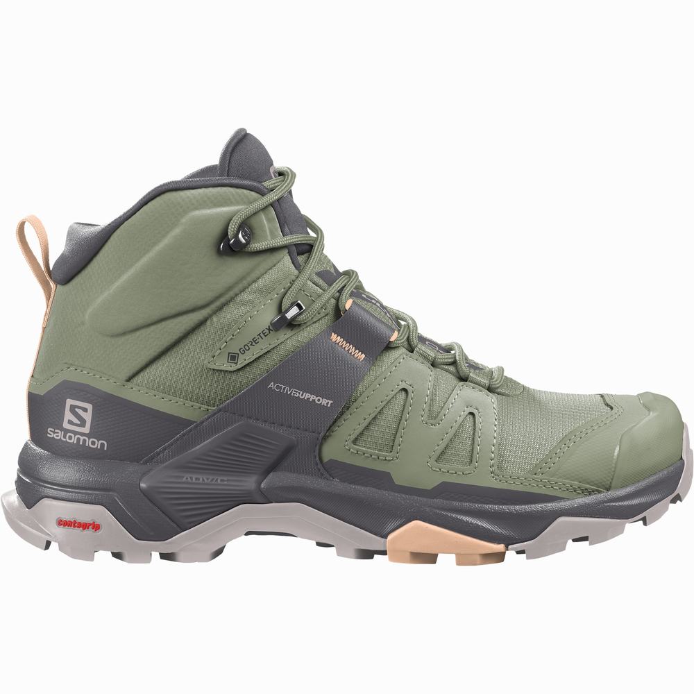 Salomon X Ultra 4 Mid Cut Gore-tex Yürüyüş Botu Kadın Krema | Türkiye-5724308