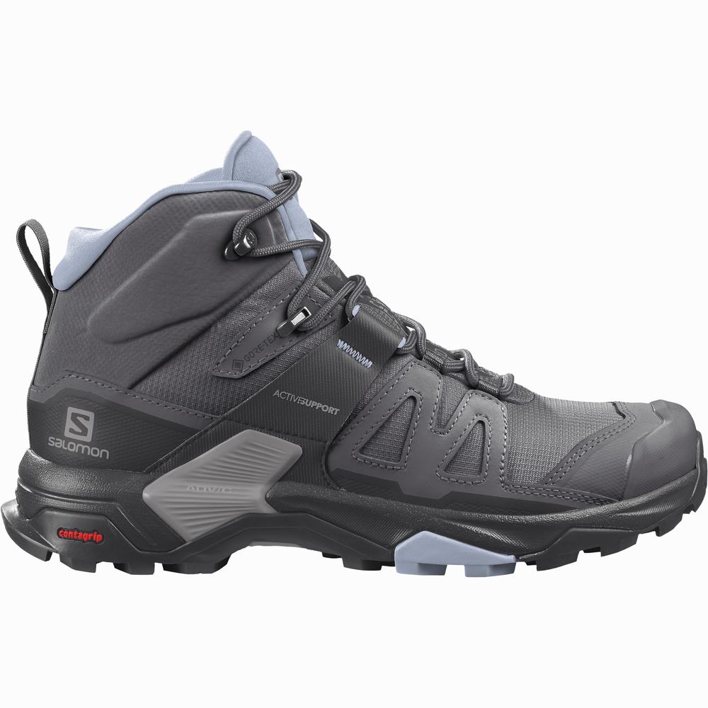 Salomon X Ultra 4 Mid Cut Gore-tex Yürüyüş Botu Kadın Black/Blue | Türkiye-6930854