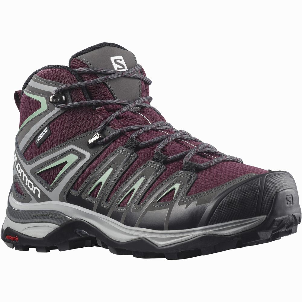 Salomon X Ultra Pioneer Mid Cut Climasalomon™ Su Geçirmez Yürüyüş Botu Kadın Yeşil | Türkiye-2367584