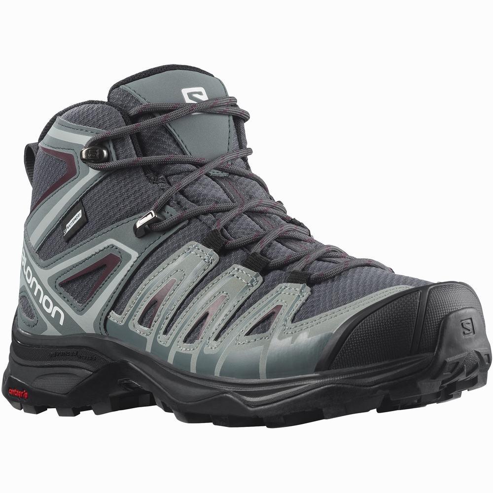 Salomon X Ultra Pioneer Mid Cut Climasalomon™ Su Geçirmez Yürüyüş Botu Kadın Lacivert | Türkiye-6148705