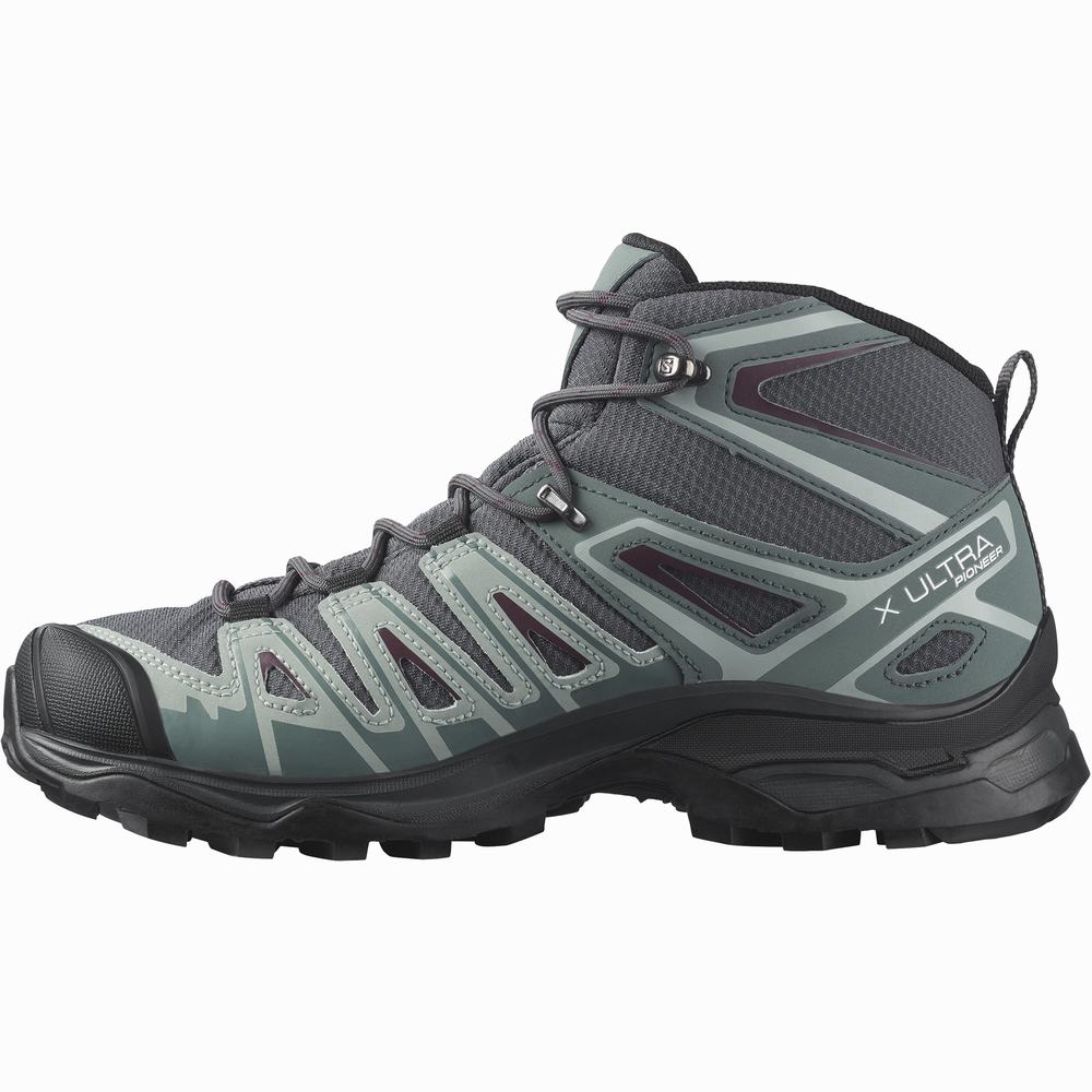 Salomon X Ultra Pioneer Mid Cut Climasalomon™ Su Geçirmez Yürüyüş Botu Kadın Lacivert | Türkiye-6148705