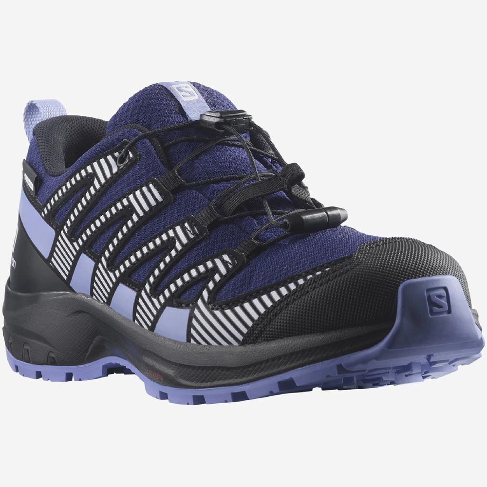 Salomon Xa Pro V8 Climasalomon™ Su Geçirmez Yürüyüş Ayakkabısı Çocuk Black/Purple | Türkiye-4038796