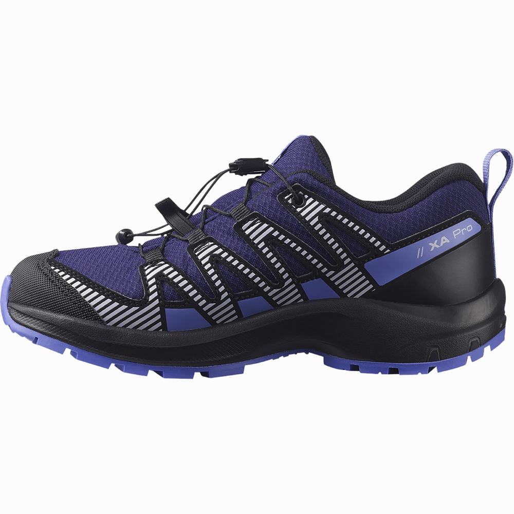 Salomon Xa Pro V8 Climasalomon™ Su Geçirmez Yürüyüş Ayakkabısı Çocuk Black/Purple | Türkiye-4038796