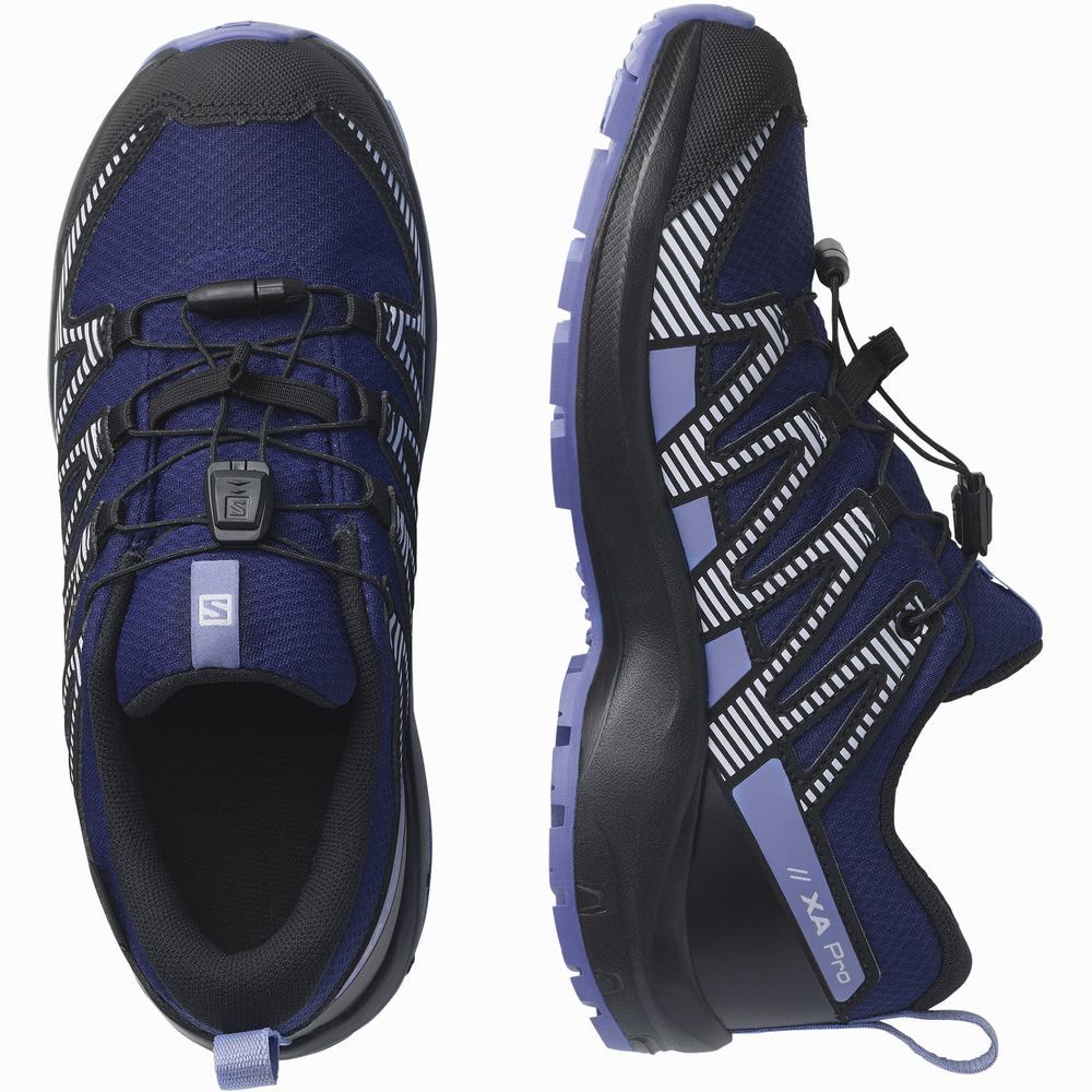 Salomon Xa Pro V8 Climasalomon™ Su Geçirmez Yürüyüş Ayakkabısı Çocuk Black/Purple | Türkiye-4038796