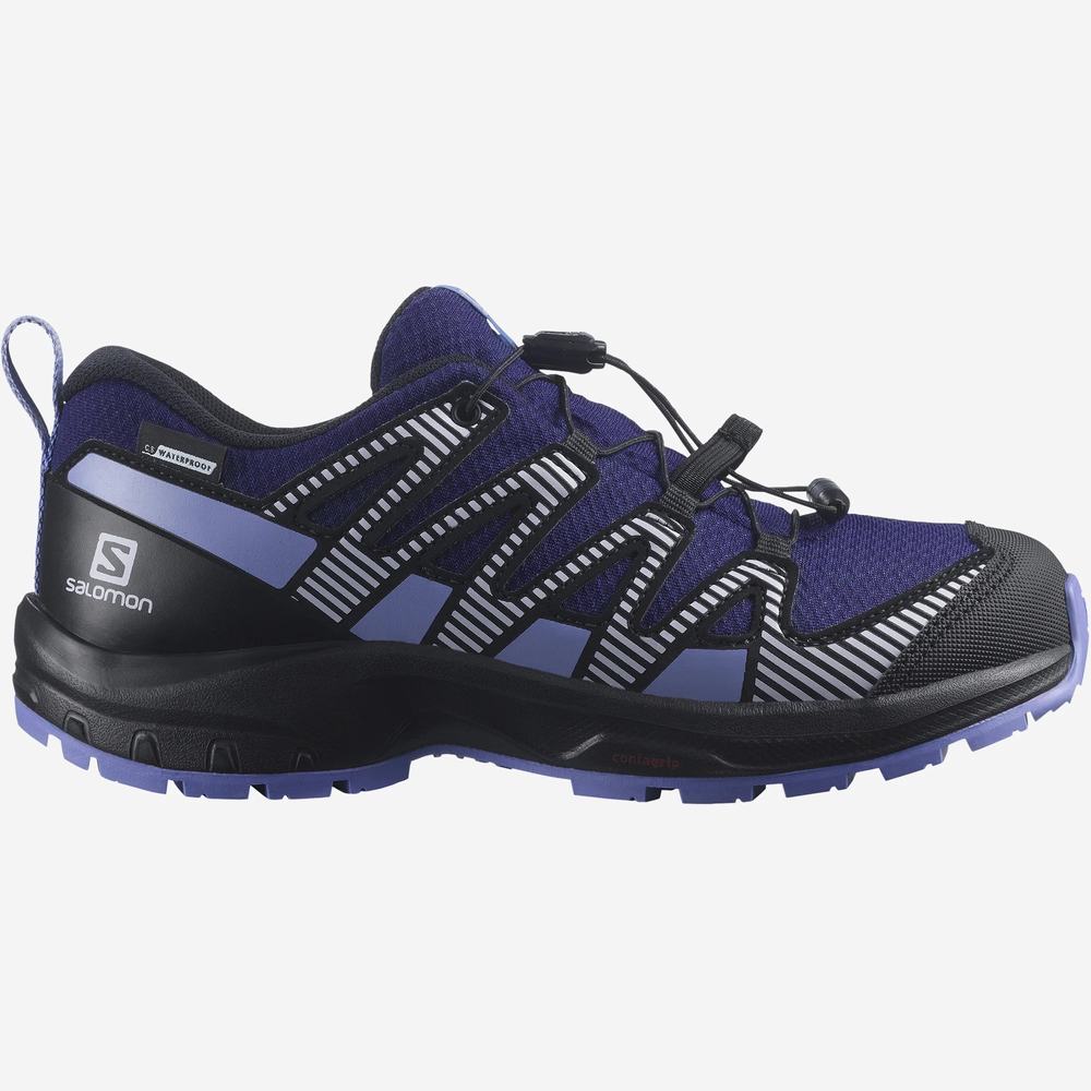 Salomon Xa Pro V8 Climasalomon™ Su Geçirmez Yürüyüş Ayakkabısı Çocuk Black/Purple | Türkiye-4038796