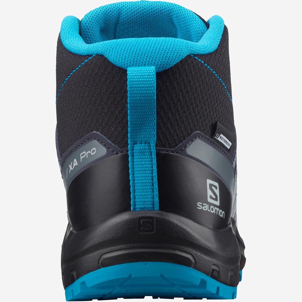 Salomon Xa Pro V8 Mid Cut Climasalomon™ Su Geçirmez Yürüyüş Ayakkabısı Çocuk Siyah | Türkiye-7243086