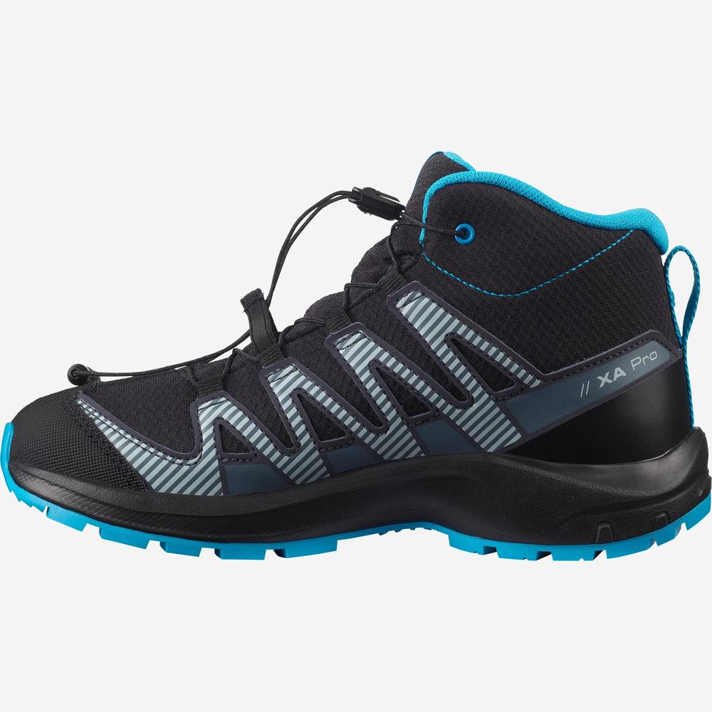 Salomon Xa Pro V8 Mid Cut Climasalomon™ Su Geçirmez Yürüyüş Ayakkabısı Çocuk Siyah | Türkiye-7243086