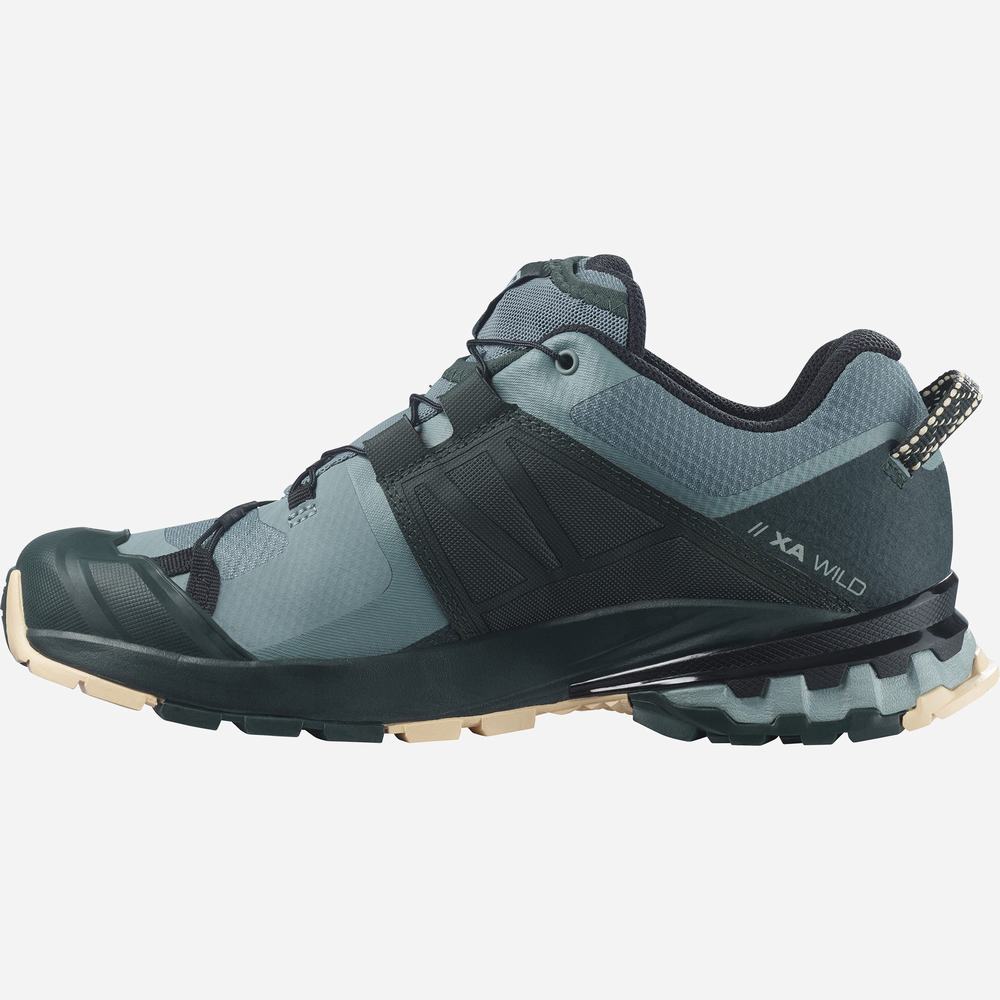 Salomon Xa Wild Patika Koşu Ayakkabısı Kadın Blue/Green/Cream | Türkiye-0693847