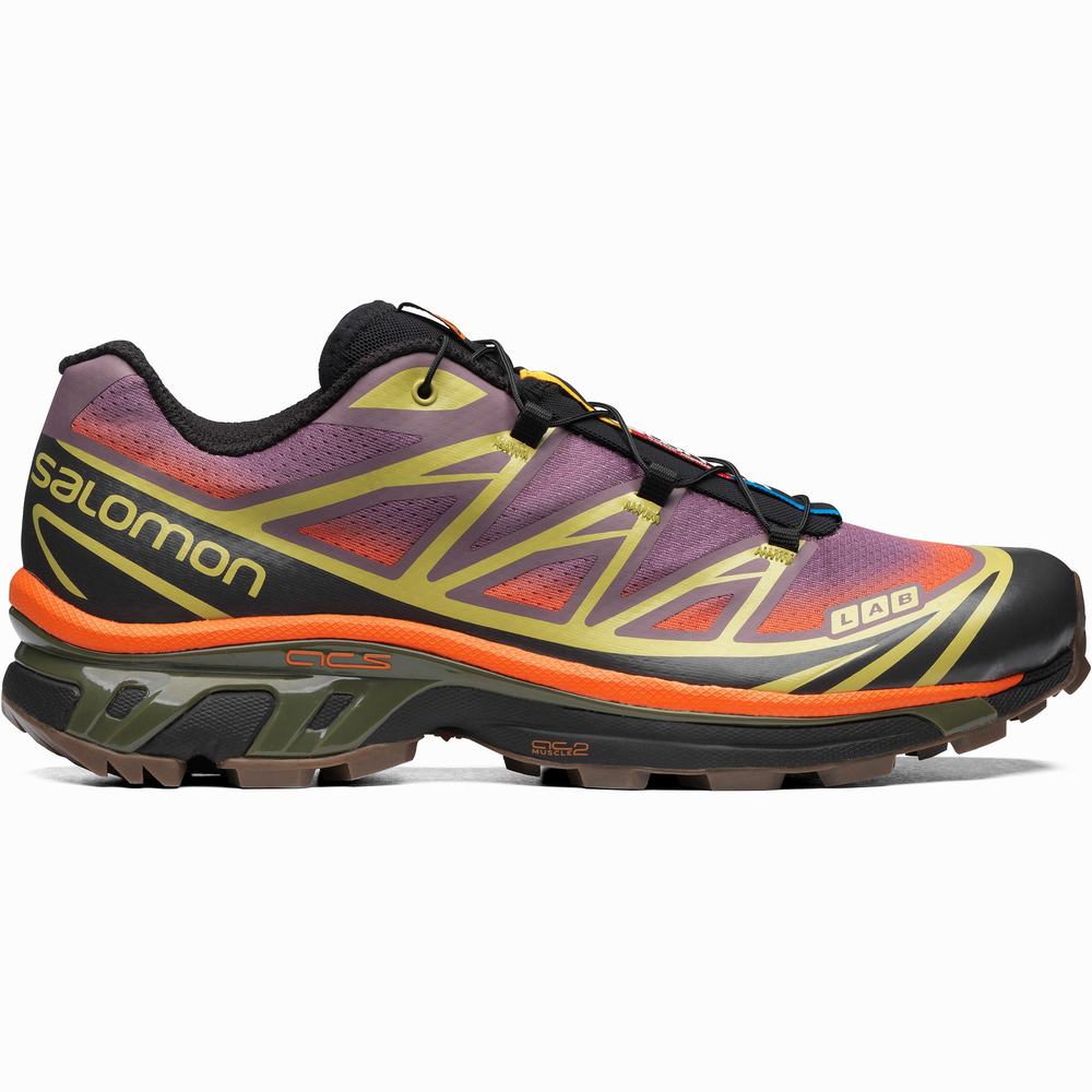 Salomon Xt-6 Skyline Spor Ayakkabı Kadın Purple/Green/Orange | Türkiye-5698243