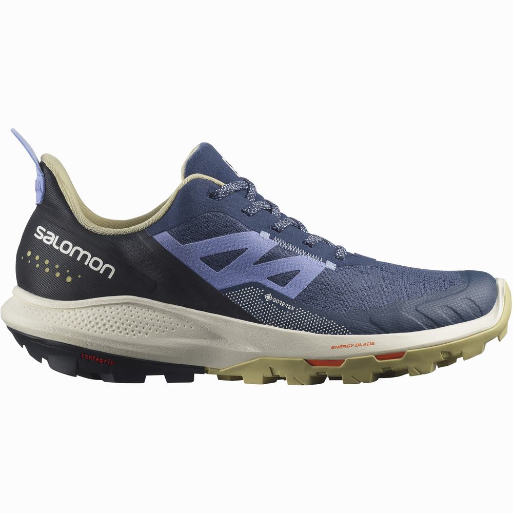 Salomon Outpulse Gore-tex Yürüyüş Ayakkabısı Kadın Indigo/Green | Türkiye-7891405