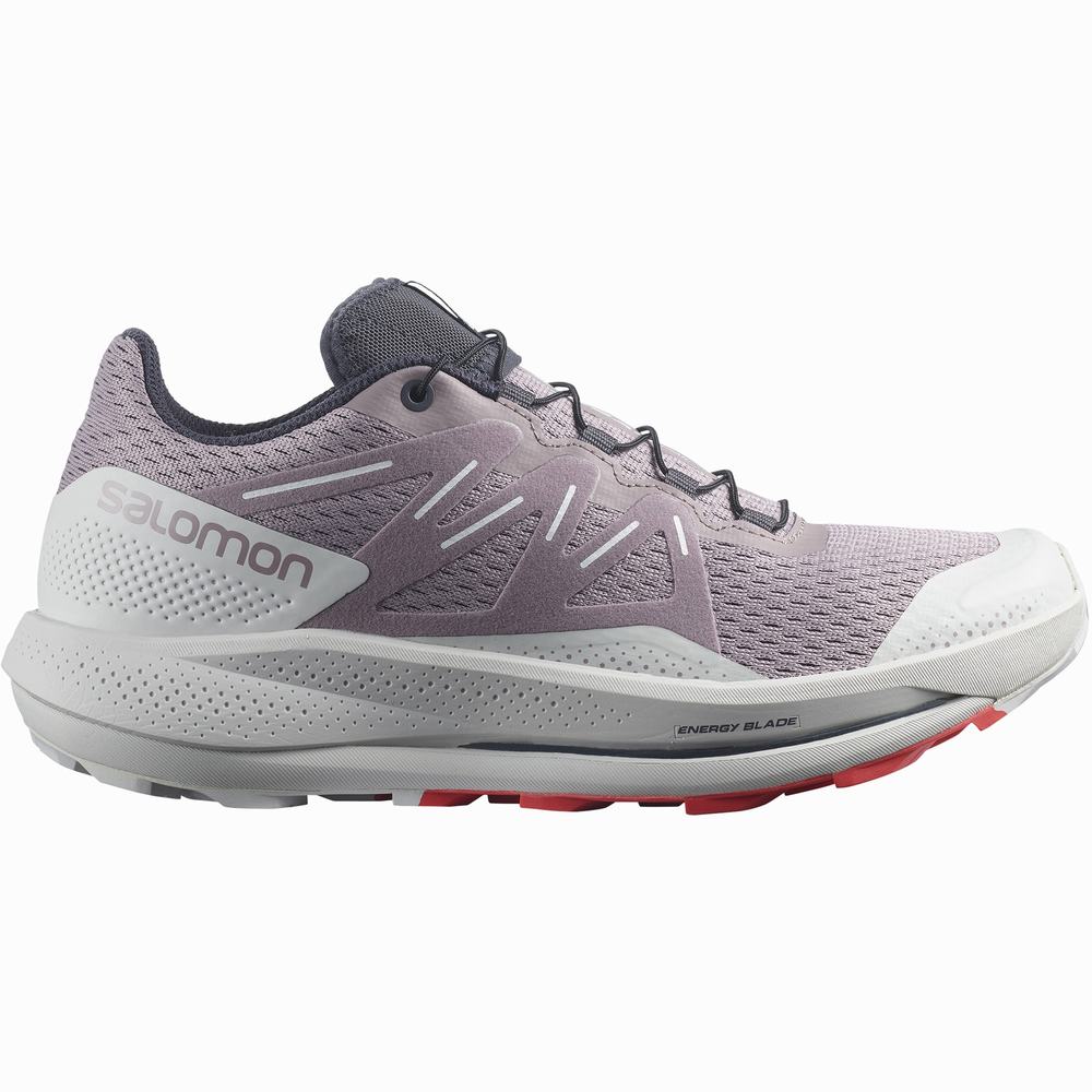 Salomon Pulsar Yürüyüş Patika Koşu Ayakkabısı Kadın Purple/white/Red | Türkiye-2756018