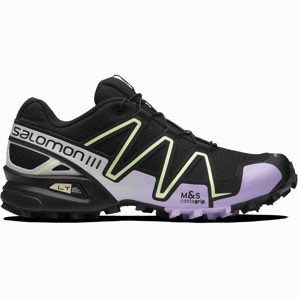 Salomon Speedcross 3 Spor Ayakkabı Kadın Black/Lavender/Green | Türkiye-8173640